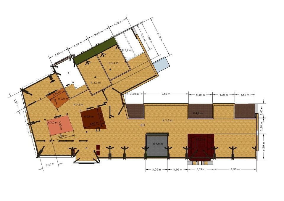 Bemasste Grundriss