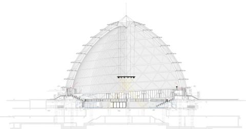KCC_14: Convention Center, Kuppelschnitt