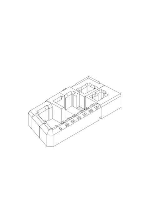 Axonometrie Blockranbebauung