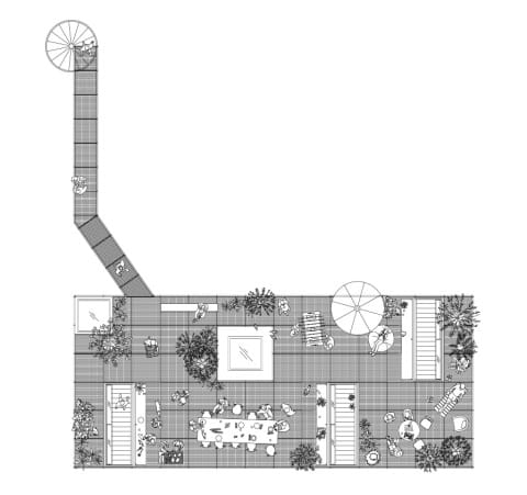 Grundriss Dachterrasse