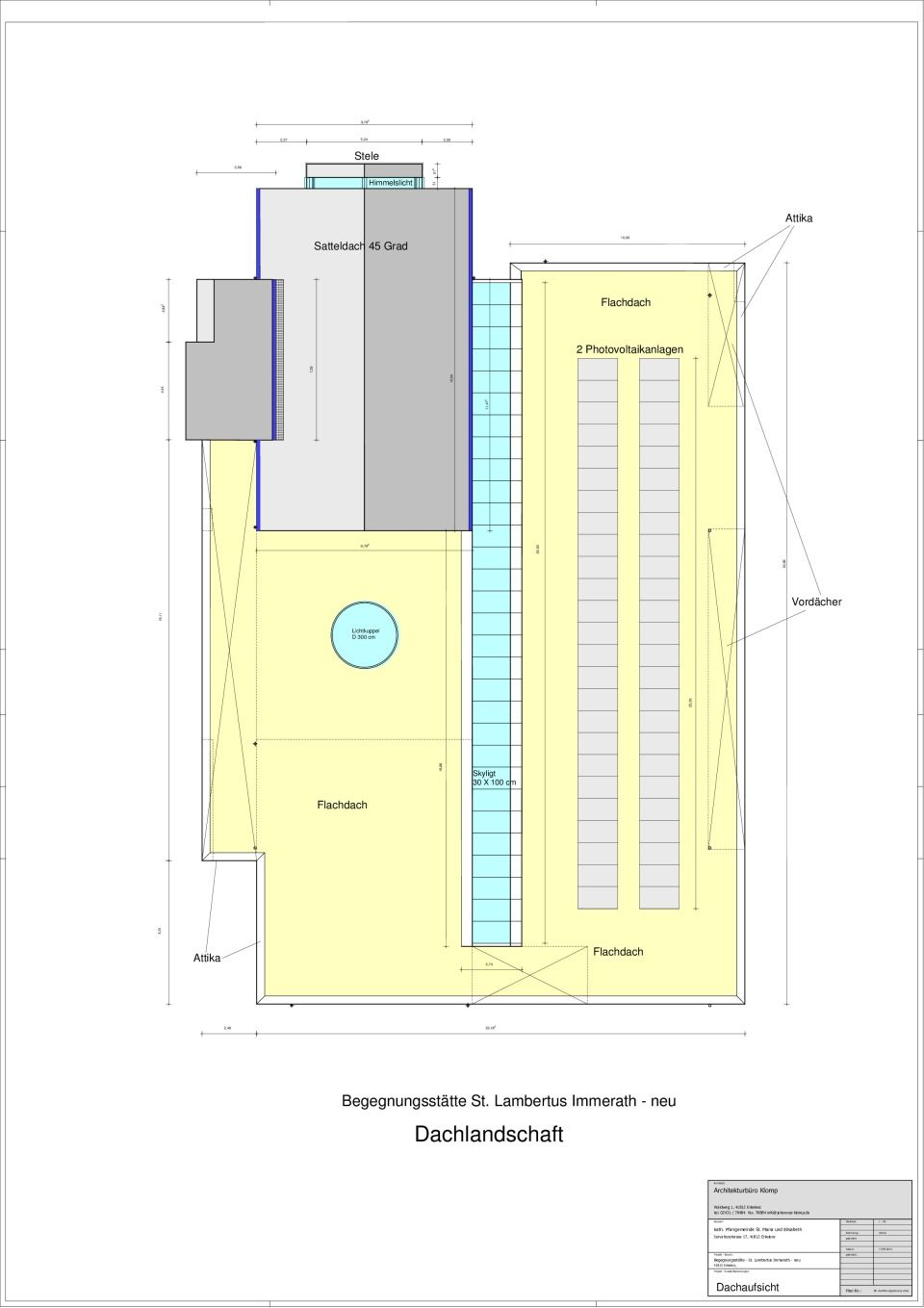 Werkplanung St. Lambertus Dachaufsicht