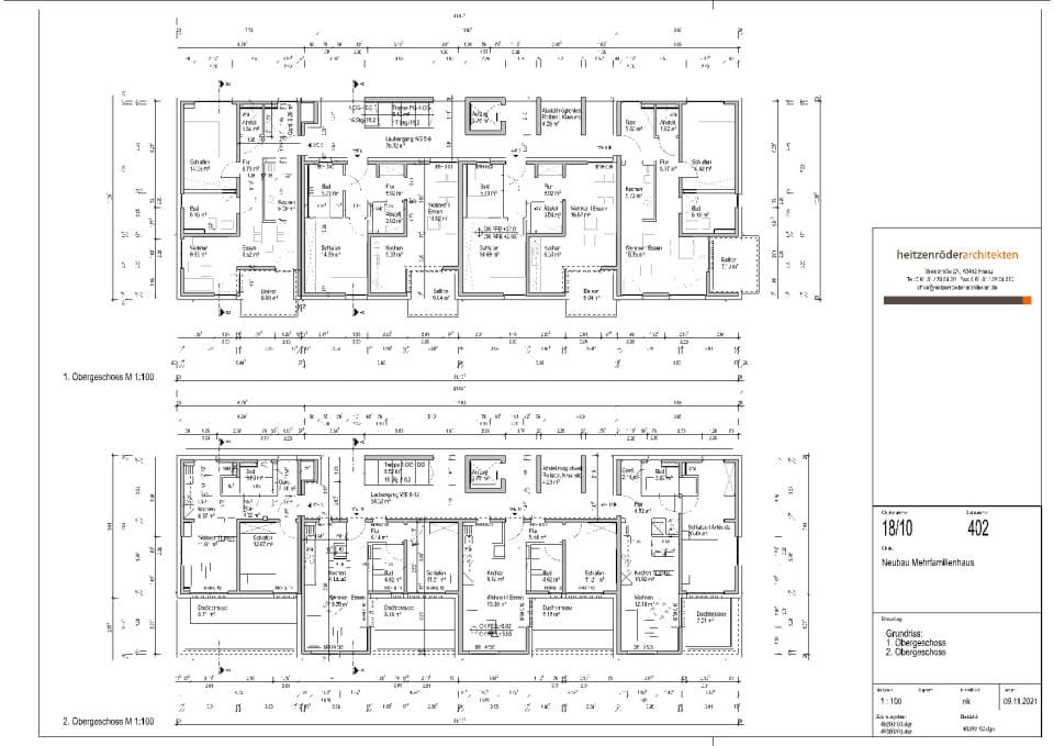 Grundriss 1. und 2. Obergeschoss