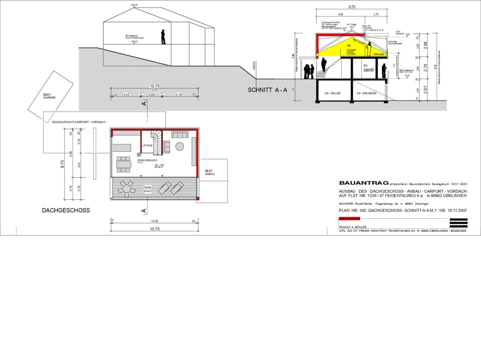 Grundriss DG - Schnitt