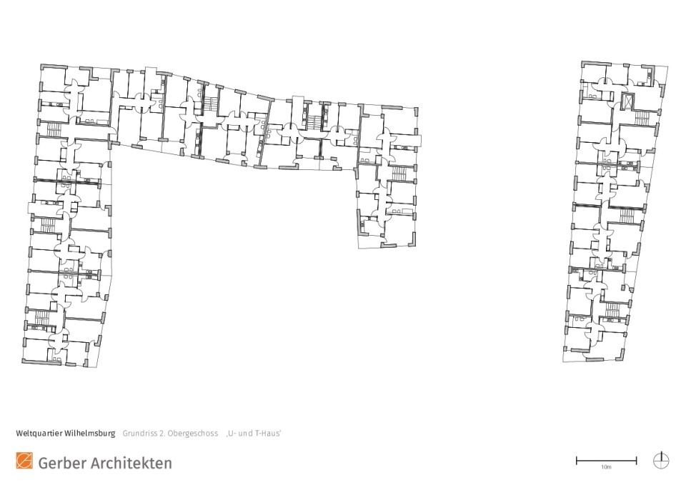 © Gerber Architekten, Weltquartier Wilhelmsburg, Grundriss Erdgeschoss