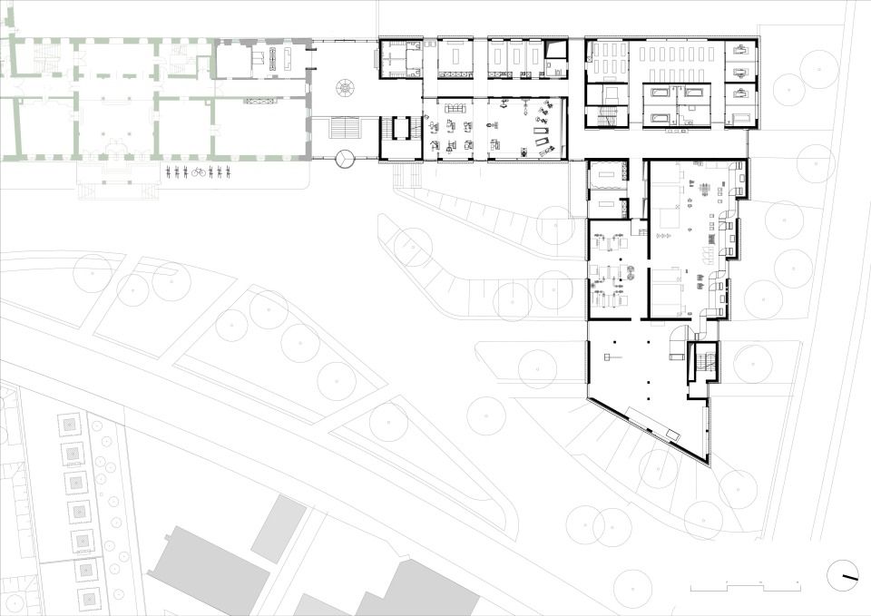 Lageplan mit Grundriss EG