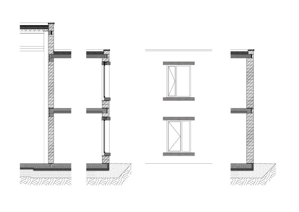 Fassadenschnitt Produktion Fenster