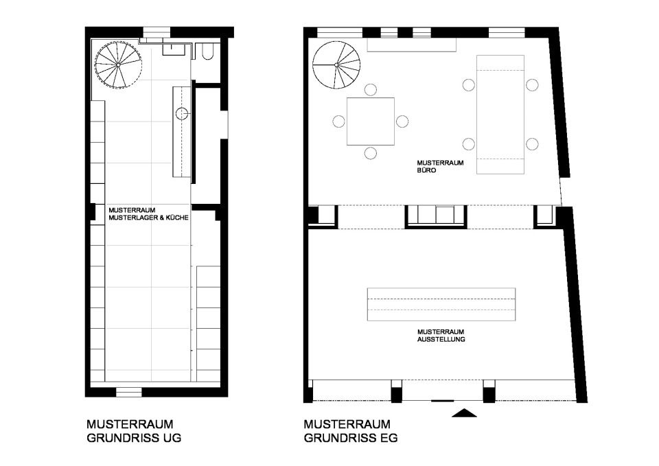 Grundriss Musterraum EG & UG