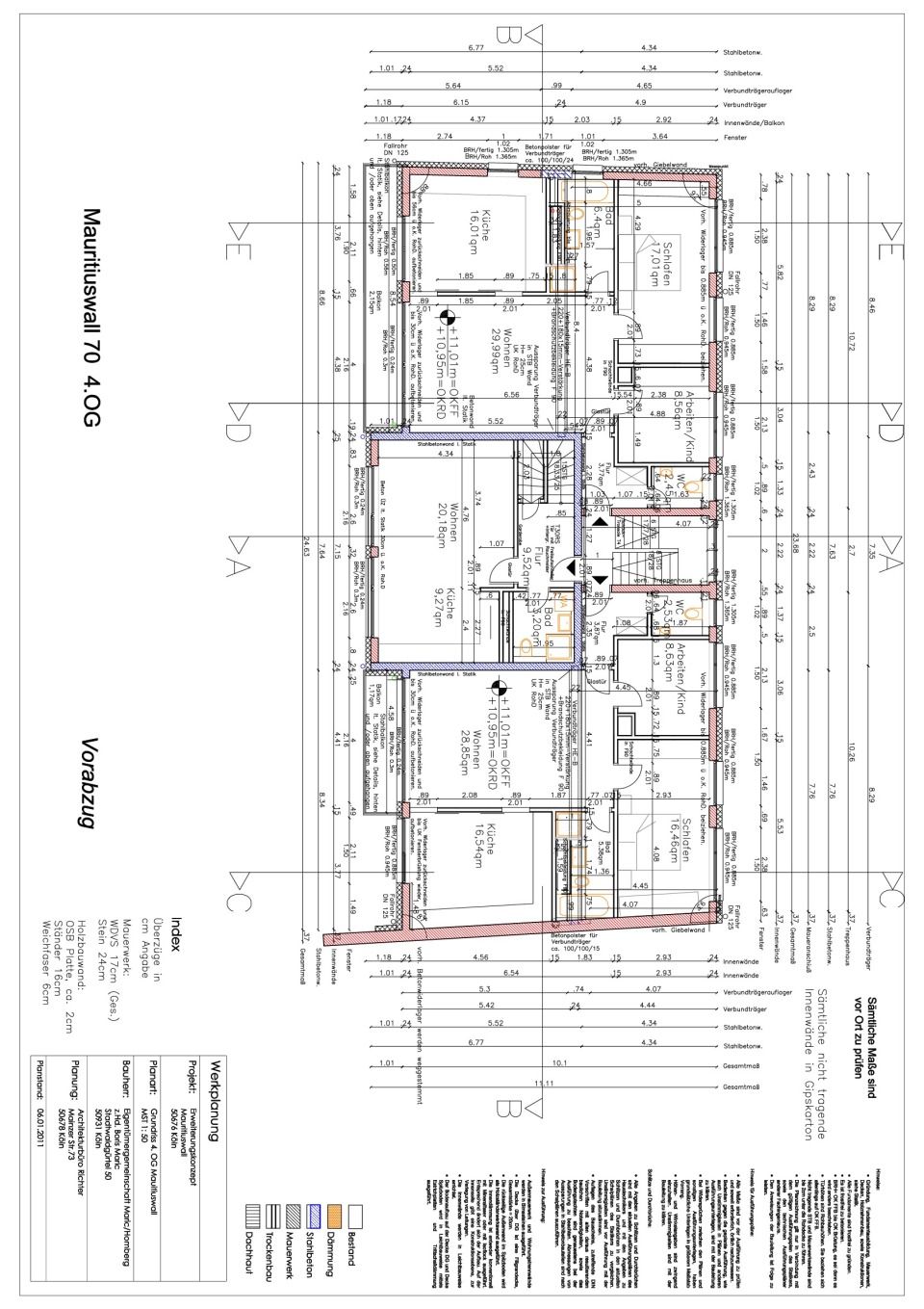 Grundriss Mauritiuswall