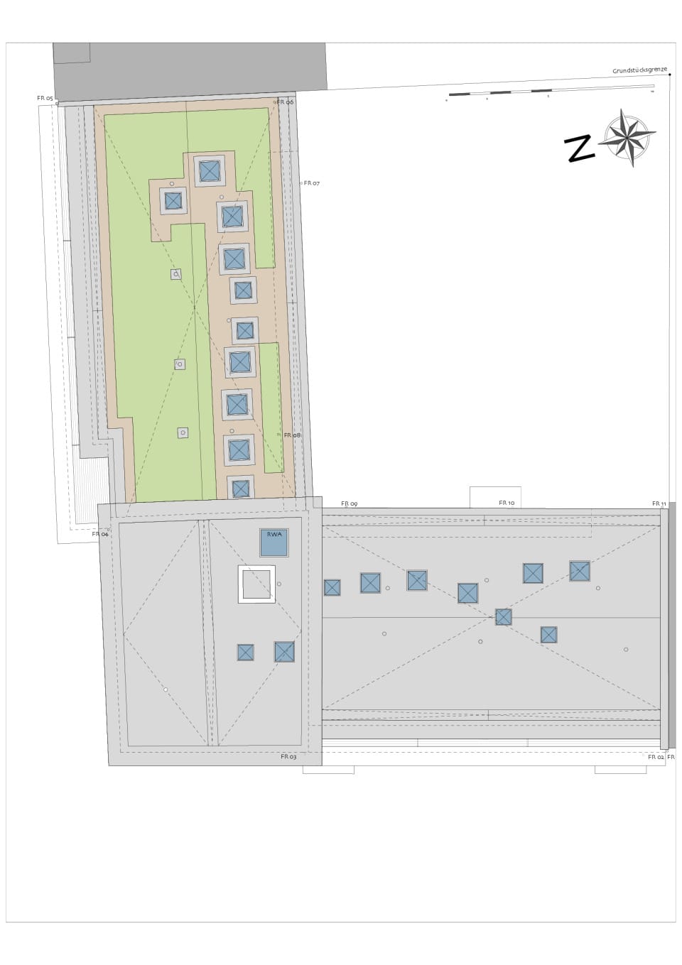 Grundriss Dachaufsicht