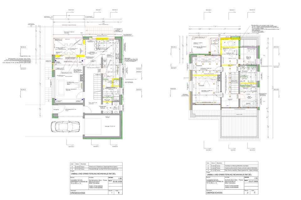 Grundrisse EG,OG: Werkplan mit Lichtplanung M: 1:50
