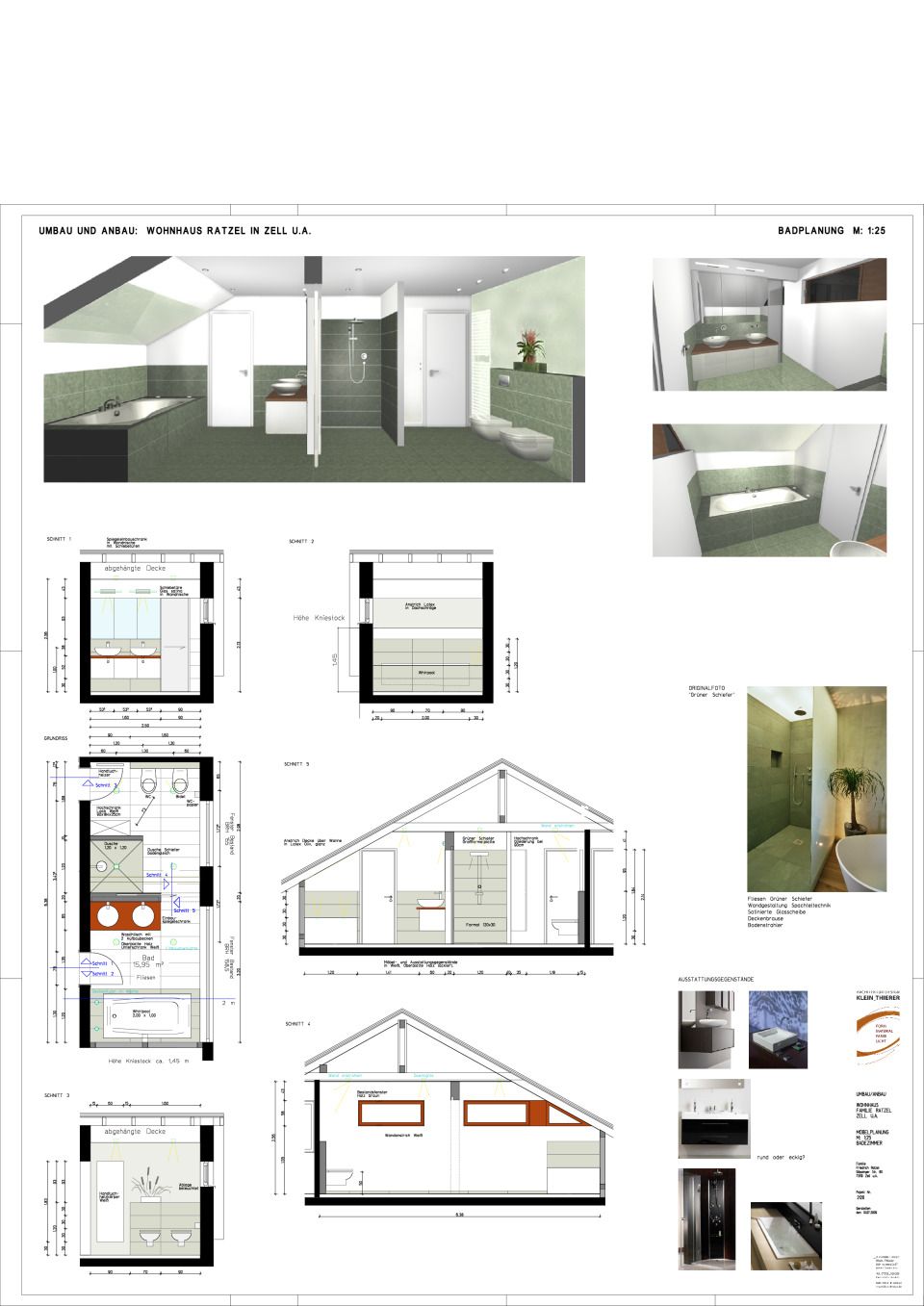 Möbelplanung Bad M: 1:25