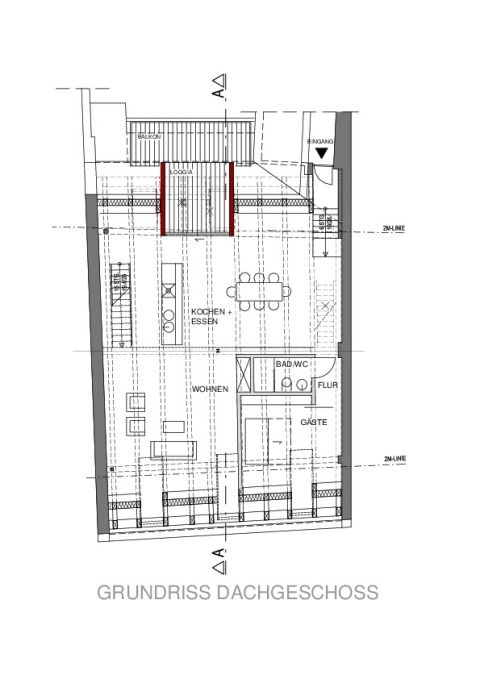 Dachgeschossumbau - Grundriss