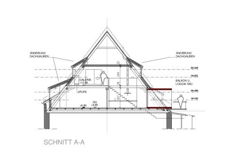 Dachgeschossumbau - Schnitt
