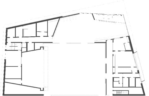 Neubau Veranstaltungshalle Kuppenheim, Grundriss EG, M 1:100