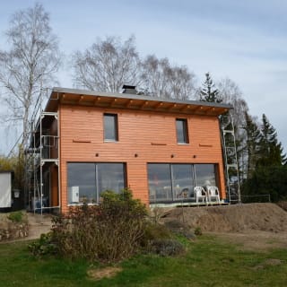 Neubau eines ökologischen Wochenendhauses im Naturschutzgebiet