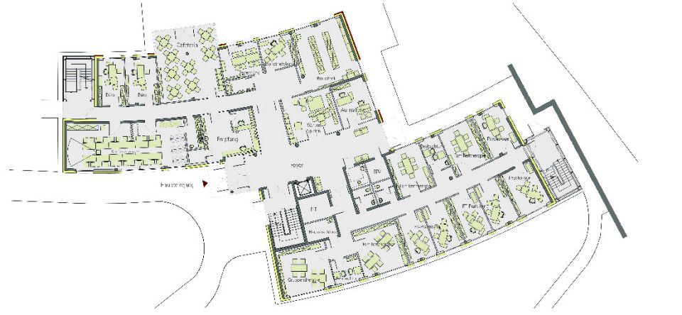 Verwaltungs-/Therapiegebäude Grundriss