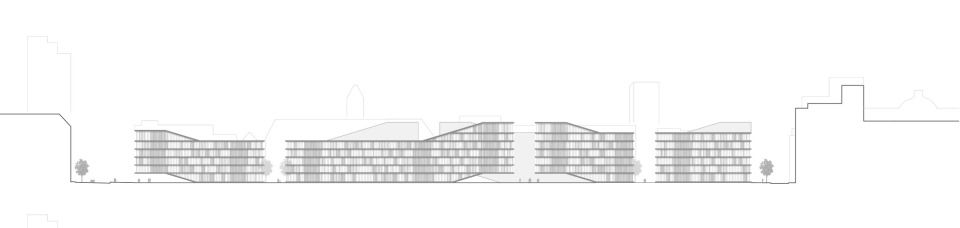 Ansicht vom Cityring M 1:500