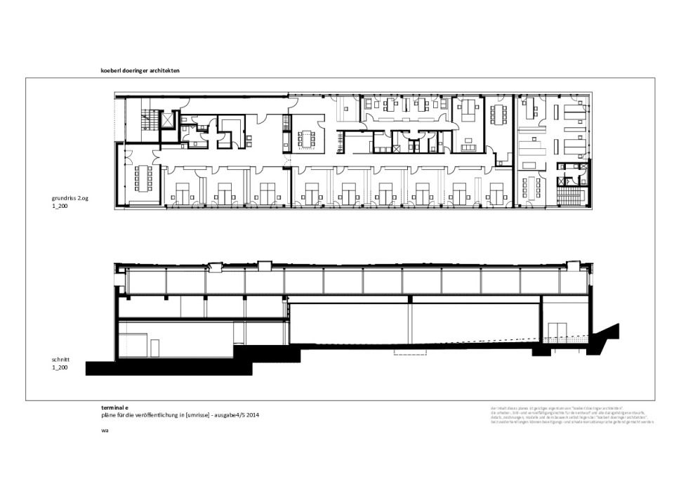 terminal e - grundriss schnitt