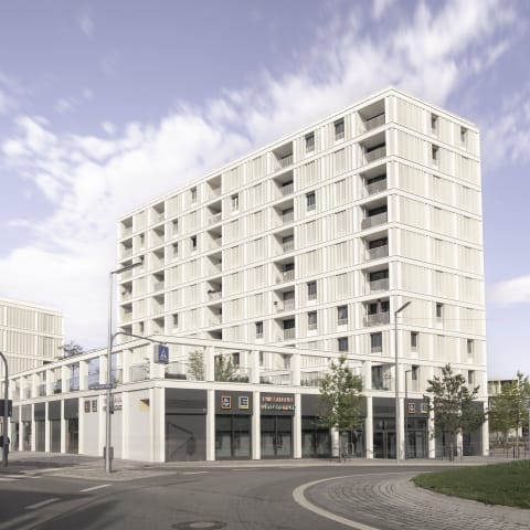 Hybrid genutzter Stadtbaustein