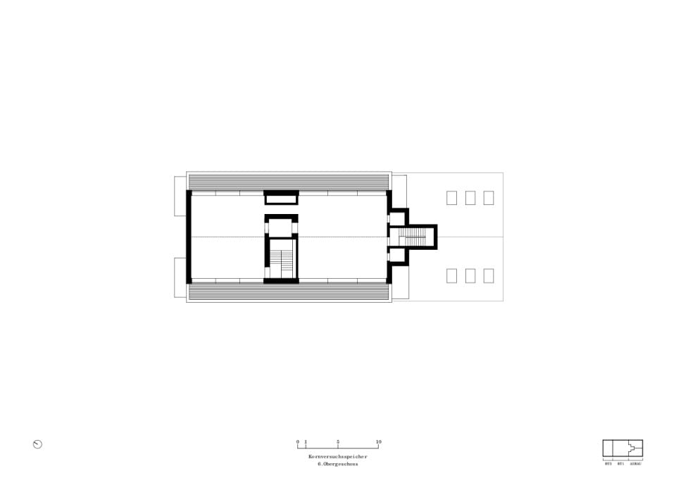 Grundriss 6. Obergeschoss – Dachaufstockung