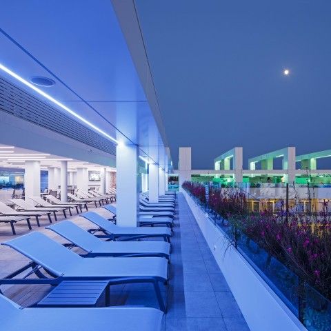 Rooftop-Pool-Landschaft Hotel Olympus Palace, Salou/Spanien