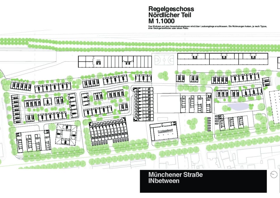 Lageplan Regelgeschoss Nördlicher Teil