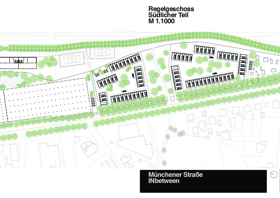 Lageplan Regelgeschoss Südlicher Teil