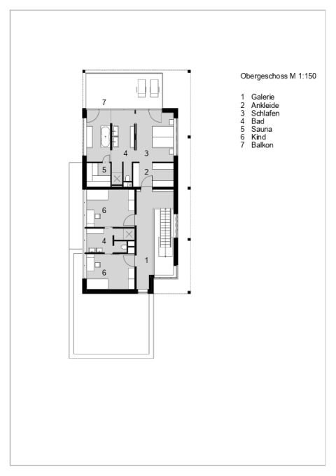 Gebäudegrundriss Obergeschoss