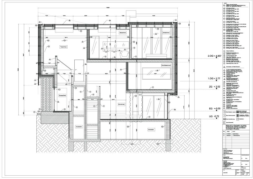 Haus B_Ausfuehrungszeichnung Schnitt BB1.OG