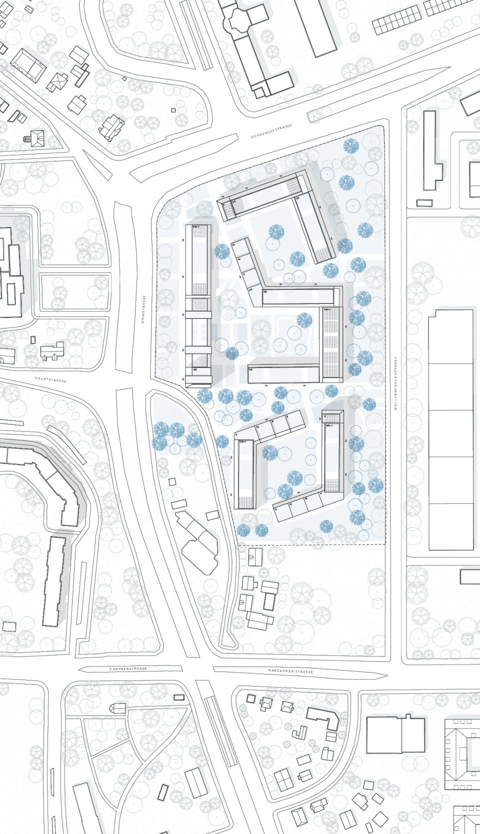 Masterplan Quartier - Lageplan M1:1000