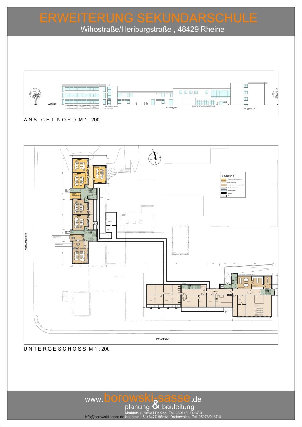 Planblatt UG + Ansicht Nord