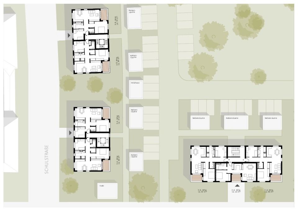 Lageplan mit Grundriss