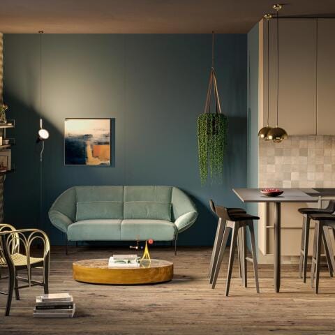 Living and Kitchen: The One Room Apartment