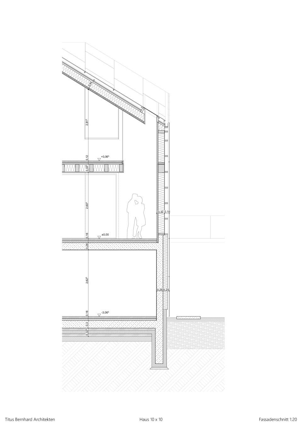 Haus 10 x 10 - Fassadenschnitt