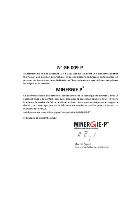 zertifikat minergie p