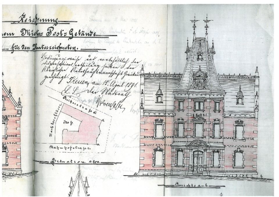 alte Ansicht aus der Bauzeit