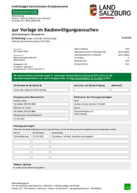 Prüfungsergenis Gewerbeteil