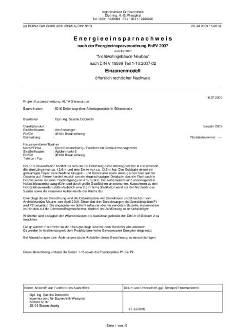 Wärmeschutznachweis