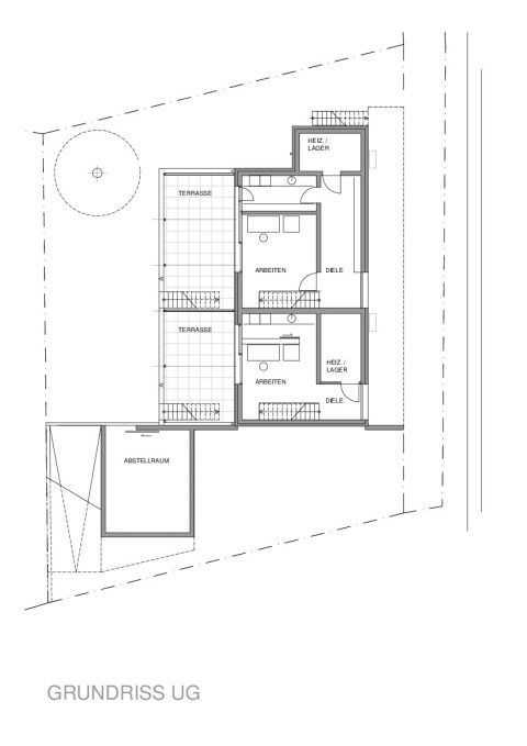 Doppelhaus Niederalteich - Grundriss UG