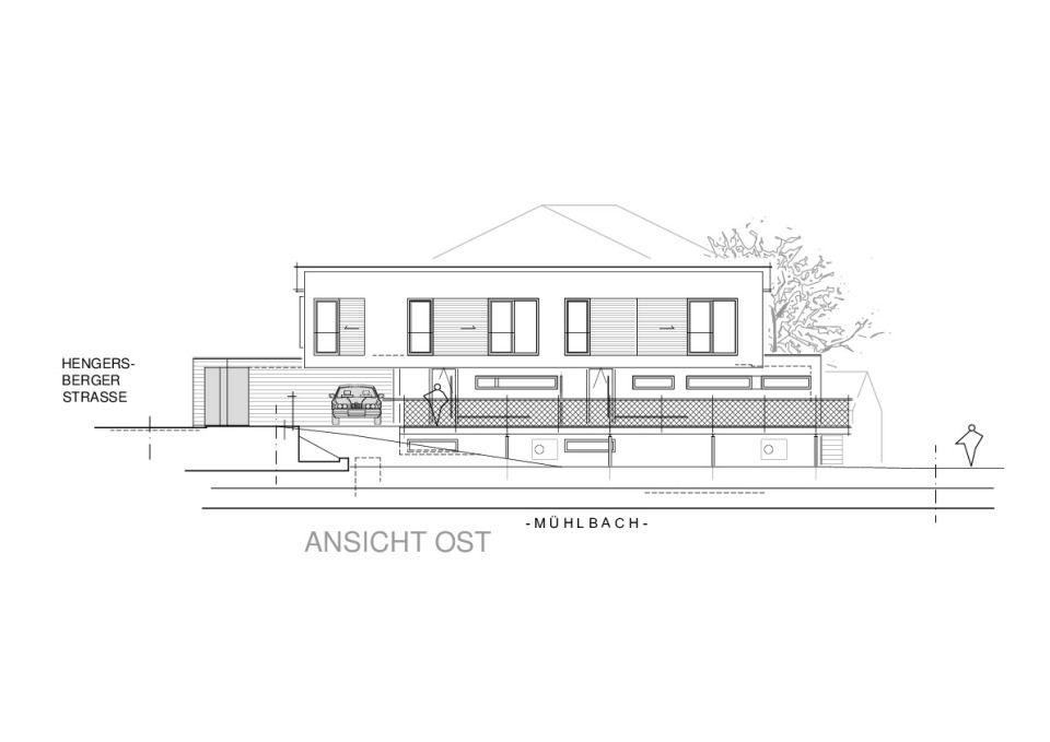 Doppelhaus Niederalteich - Ansicht Ost