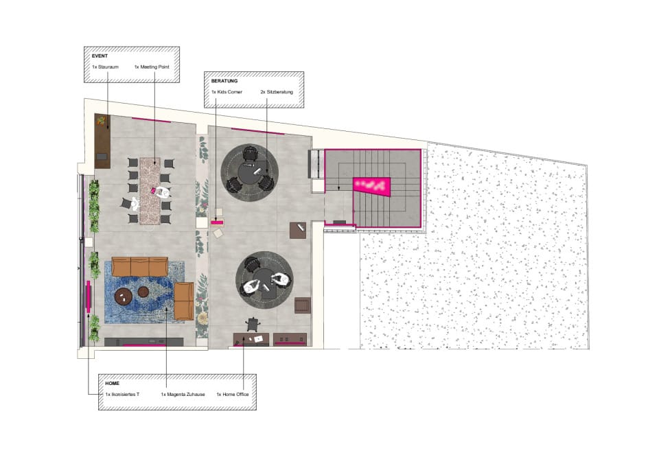 Telekom Flagship Köln - OG Grundriss
