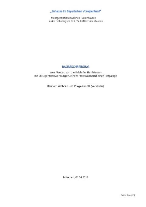Baubeschreibung