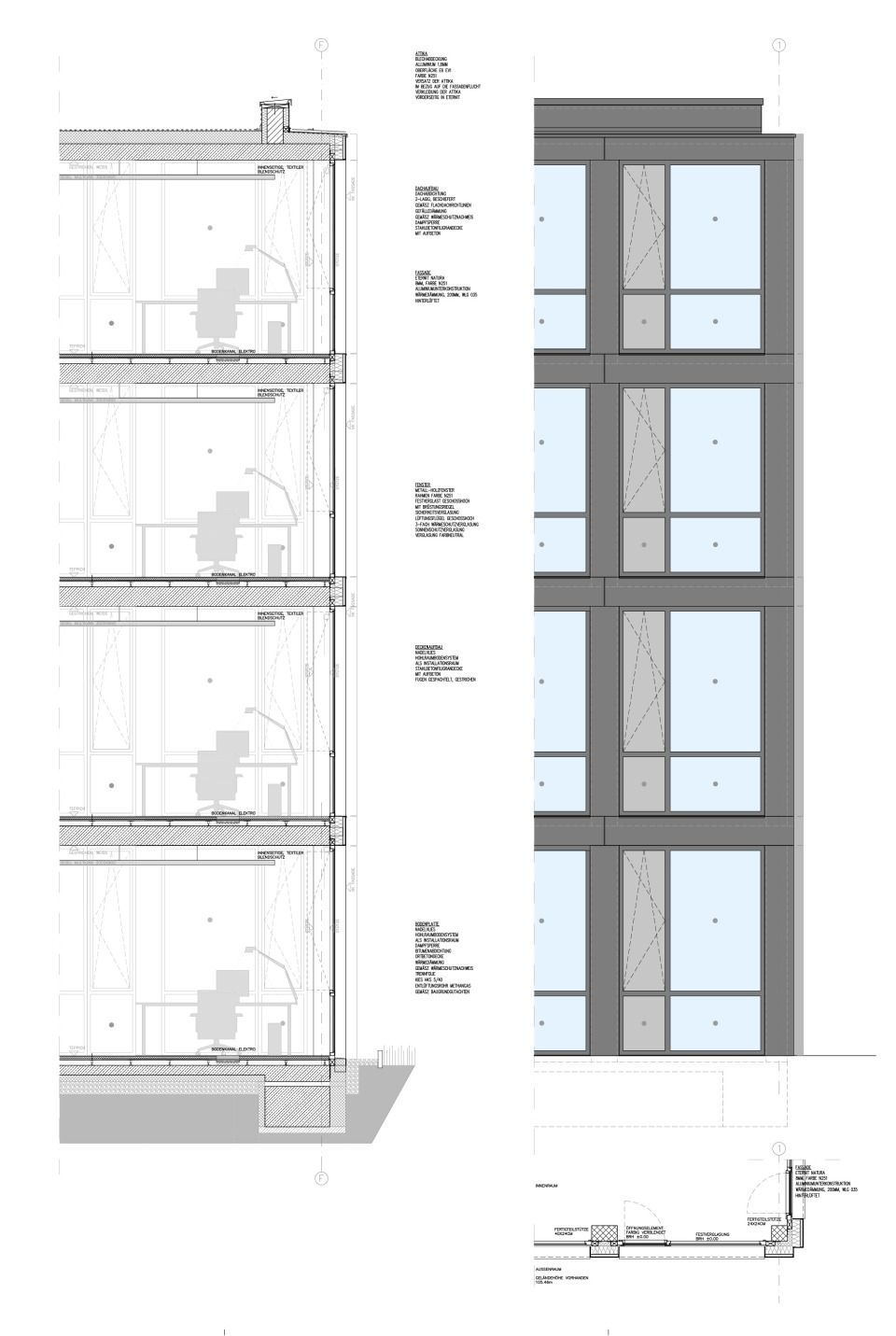 Vertikalschnitt Fassade