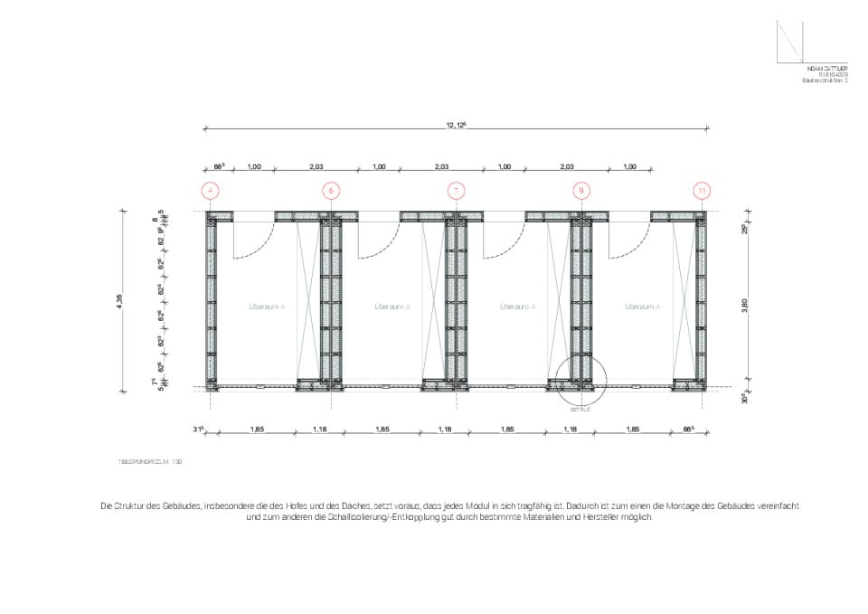 Teilgrundriss Module 1:50