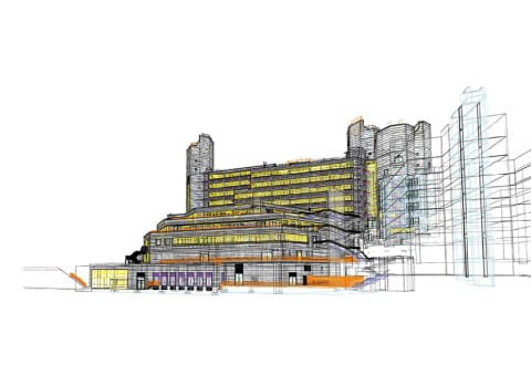 Universität Siegen, Ansicht 2 (BIM Modell)