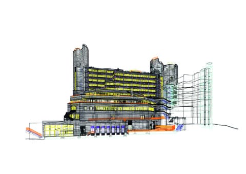 Universität Siegen, Ansicht 3 (BIM Modell)