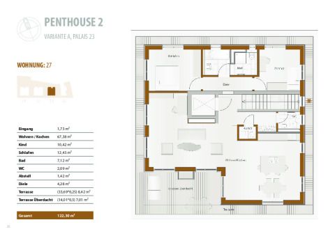Grundriss Penthouse