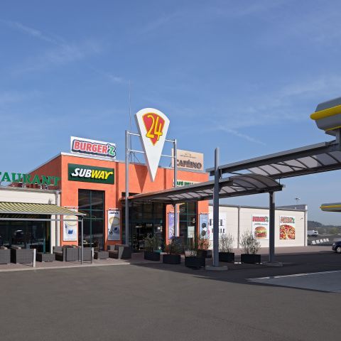 Neubau des 24-Autohofs Knüllwald an der Abfahrt Homberg (Efze) der A7
