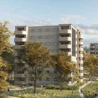 Energetische Sanierung eines städtischen Wohnquartiers mit 76 Wohneinheiten