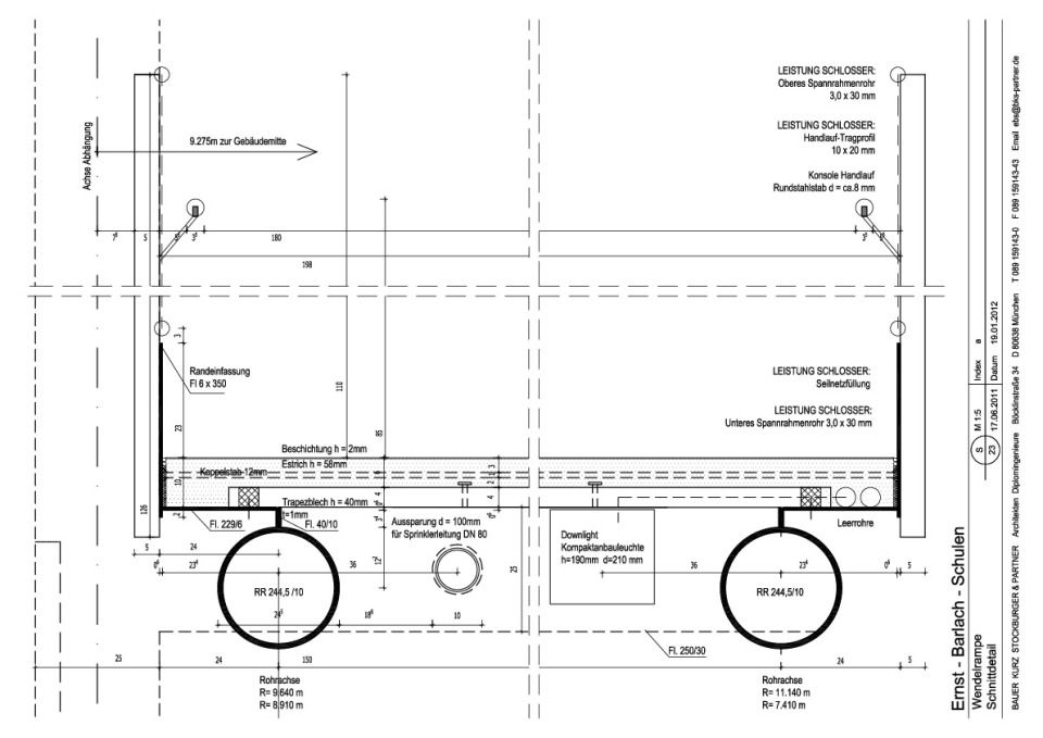 Detailschnitt Rampe